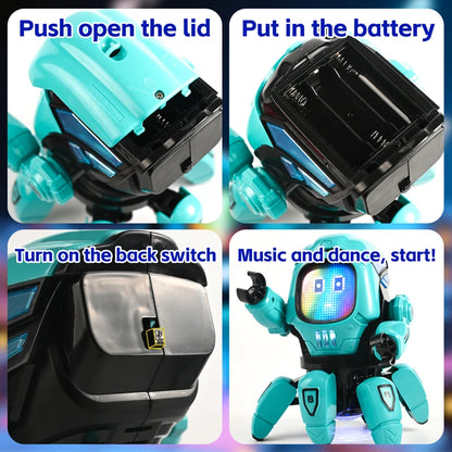 Dance Music 6 Claws Robot Octopus Spider Ducks Robots Vehicle Birthday Gift Toys for Children Kids Early Education Baby Toy