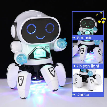 Dance Music 6 Claws Robot Octopus Spider Ducks Robots Vehicle Birthday Gift Toys for Children Kids Early Education Baby Toy